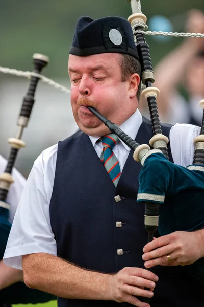 Piper Cowal Gathering Highland Games Dunoon Ковальському Півострові Шотландія — стокове фото