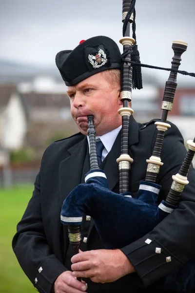 Piper Cowal Gathering Traditional Highland Games Dunoon Cowal Peninsula Scotland — Stock Photo, Image