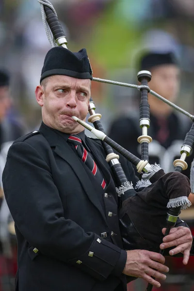 Piper Cowal Gathering Traditionnel Highland Games Près Dunoon Sur Péninsule — Photo