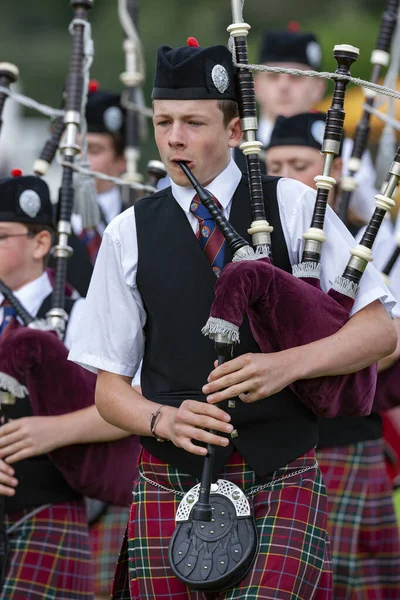 Piper Cowal Gathering Traditional Highland Games Dunoon Cowal Peninsula Scotland — Stock Photo, Image