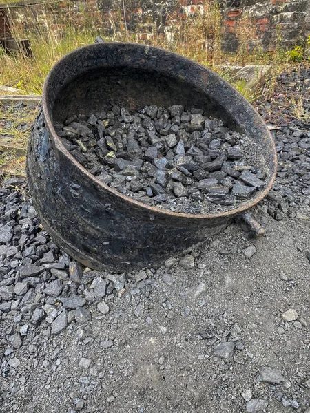 Descomposición Industrial Los Viejos Equipos Abandonados Minería Carbón Oxidan Lentamente — Foto de Stock