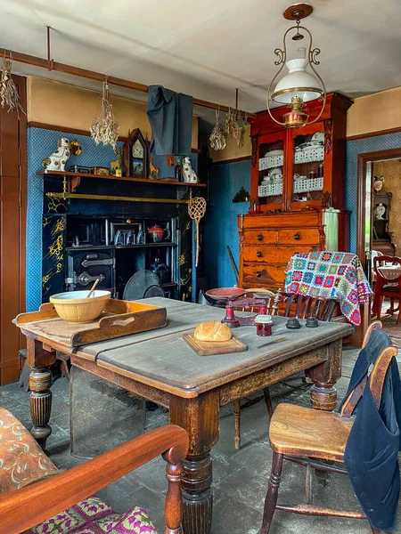 Typical Edwardian Workers Cottage Beamish Open Air Museum Northumberland Northeast — Stock Photo, Image