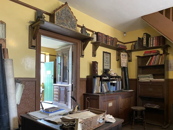 Interior Una Oficina Del Siglo Xix Museo Beamish Northumberland Noreste —  Fotos de Stock