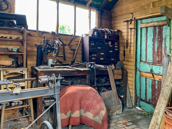 Interior 19Th Century Workshop Beamish Museum Northumberland Northeast England — Stock Photo, Image