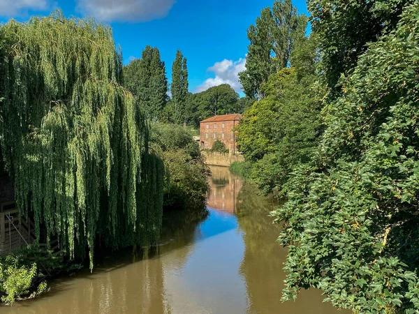 River Dergent Market Town Malton North Yorkshire Ηνωμένο Βασίλειο — Φωτογραφία Αρχείου