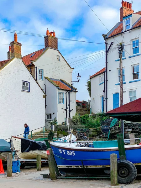 Robin Hood Bay Egy Kis Halászfalu North York Moors Nemzeti — Stock Fotó