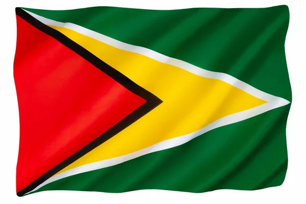 Флаг Гайаны Является Национальным Флагом Гайаны Мая 1966 Года Страна — стоковое фото