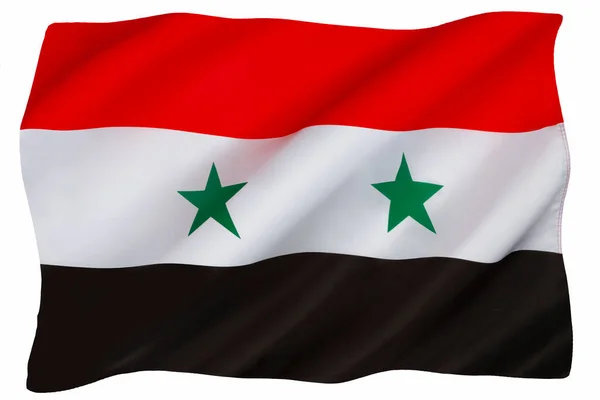 Flagge Syriens Infolge Des Syrischen Bürgerkriegs Gibt Mindestens Zwei Flaggen — Stockfoto