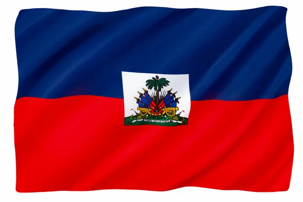 Bandiera Della Repubblica Haiti Adozione Parte Della Commissione Febbraio 1986 — Foto Stock