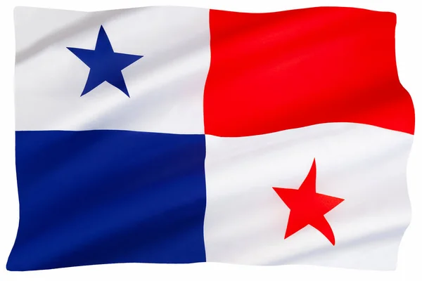 Nationale Vlag Van Republiek Panama Vaak Gebruikt Als Een Goedkope — Stockfoto