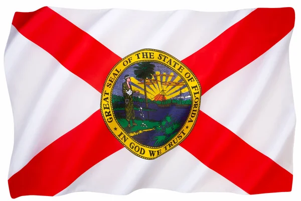 Die Flagge Des Staates Florida Usa Verabschiedet Mai 1868 Änderungen — Stockfoto