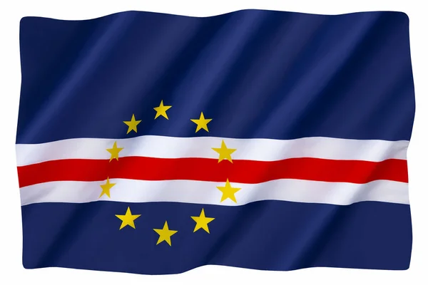 Bandera Nacional Las Islas Cabo Verde Adoptada Septiembre 1992 Sustitución —  Fotos de Stock