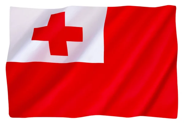 Drapeau Royaume Des Tonga Adopté 1875 Après Avoir Été Officiellement — Photo