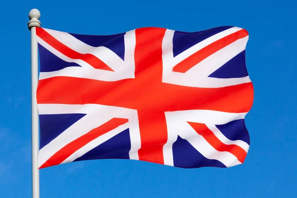 大不列颠及北爱尔兰联合王国的国旗 英国国旗杰克 — 图库照片