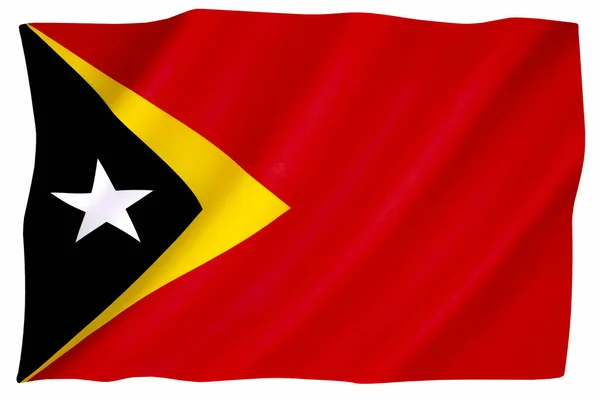 Flagge Der Demokratischen Republik Timor Leste Mitternacht Mai 2002 Und — Stockfoto