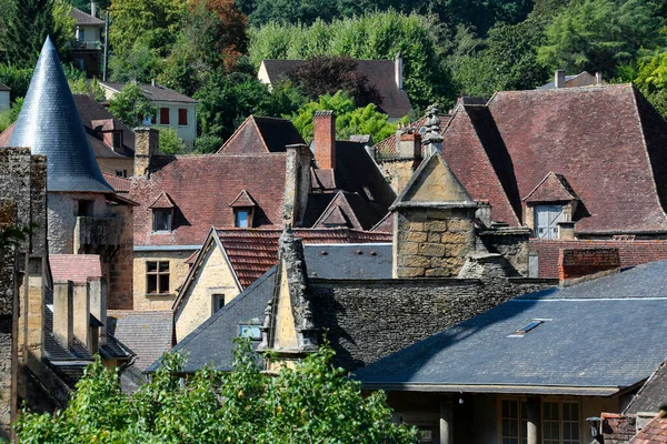 Edificios Históricos Medievales Casco Antiguo Sarlat Sarlat Caneda Preigord Dordoña —  Fotos de Stock