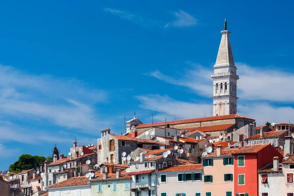 Ville Rovinj Sur Péninsule Istrienne Croatie Ville Est Également Connue — Photo