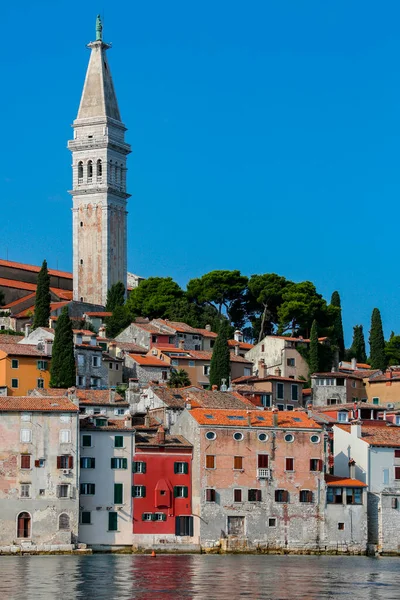 Město Rovinj Istrijském Poloostrově Chorvatsku Město Také Známé Pod Italským — Stock fotografie