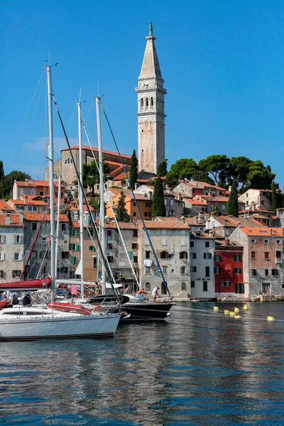 Město Rovinj Istrijském Poloostrově Chorvatsku Město Také Známé Pod Italským — Stock fotografie