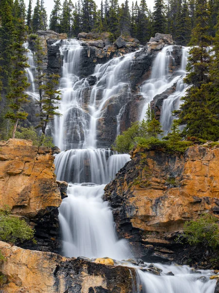 Stanley Falls Jaspers Nationalpark Västra Kanada — Stockfoto