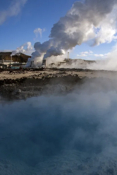 Svartsegni geotermiska kraftverk - Island — Stockfoto