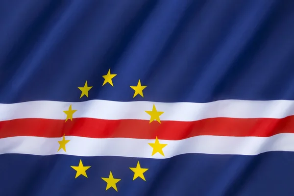 Flag of Cape Verde Islands - Republic of Cabo Verde — Stock Photo, Image