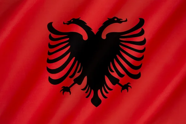 Vlag van Albanië — Stockfoto