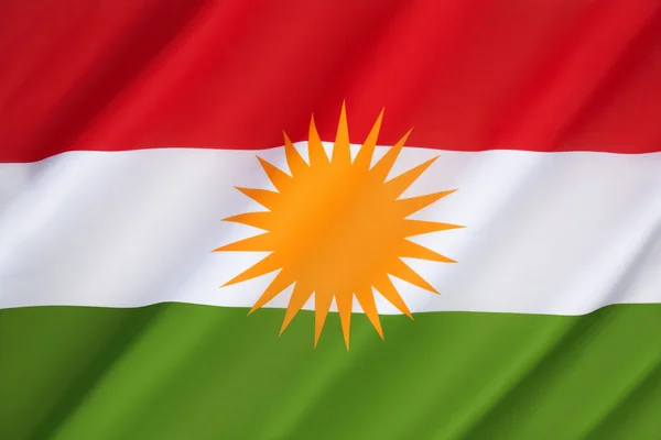 Flagge von Kurdistan — Stockfoto