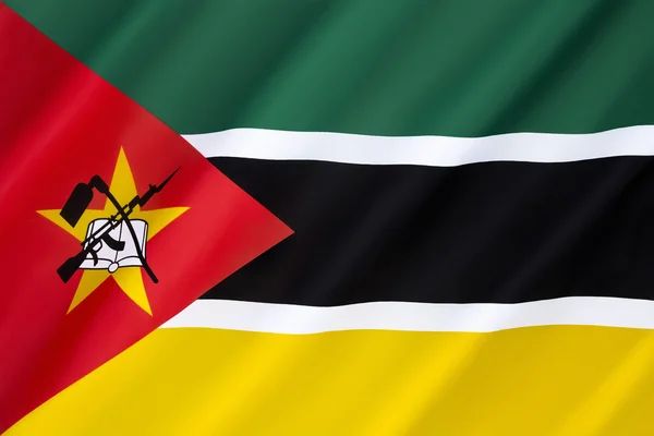 Bandeira de Moçambique — Fotografia de Stock