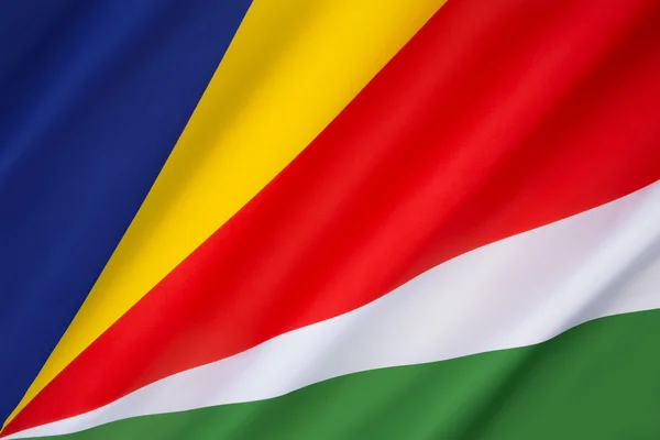Bandera de Las Seychelles — Foto de Stock