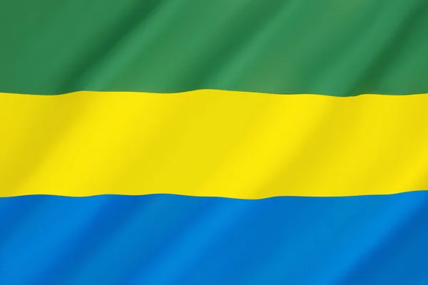 Bandiera del Gabon — Foto Stock