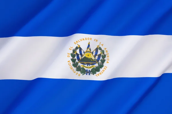 El Salvador bayrağı — Stok fotoğraf