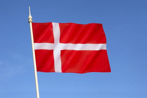 Flaga Danii - Dannebrog — Zdjęcie stockowe