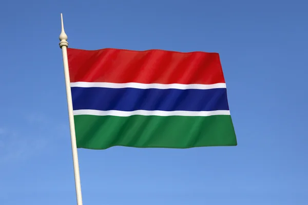 Gambiens flagg – stockfoto