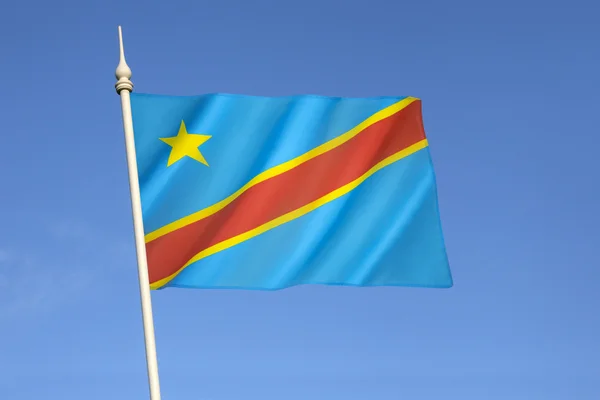 Flag of the Democratic Republic of the Congo — Stock Photo, Image