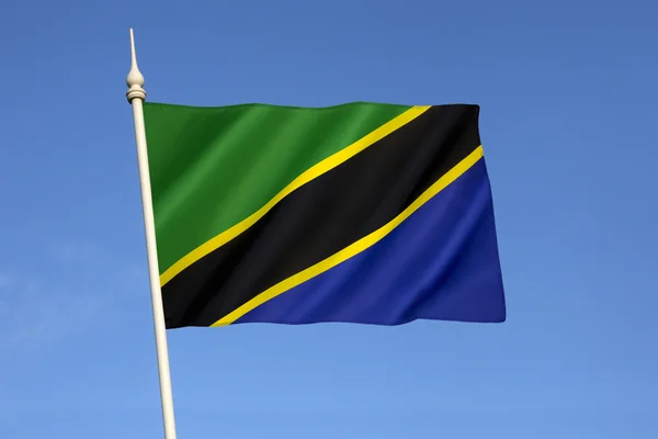 Bandeira de tanzania — Fotografia de Stock