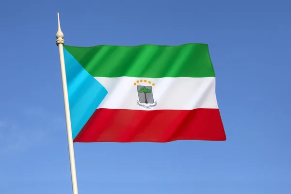 Egyenlítői-guinea zászlaja — Stock Fotó