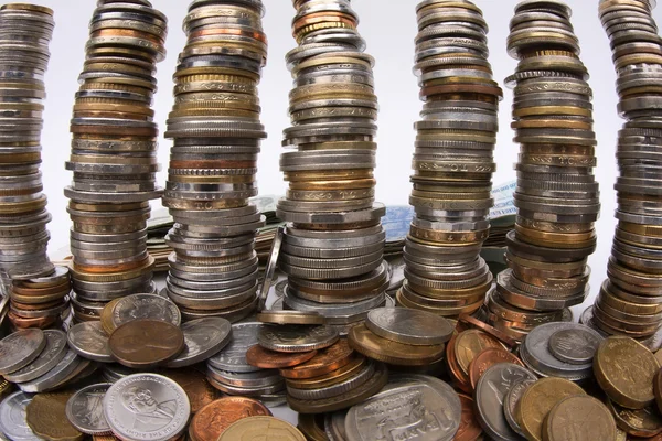 Stacks of Old Coins — Stock Photo, Image