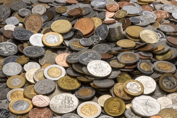 Samling av gamla mynt — Stockfoto