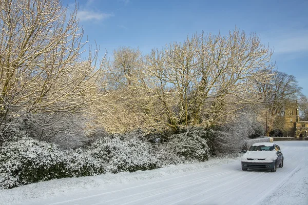 Winter fahren - North yorkshire - england — Stockfoto