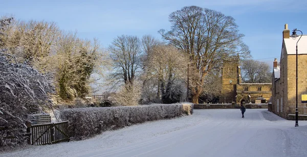 冬天的雪-北部约克郡-英国 — 图库照片