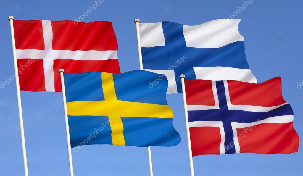 Flags of Scandinavia — Stock Photo © Steve_Allen 65456931