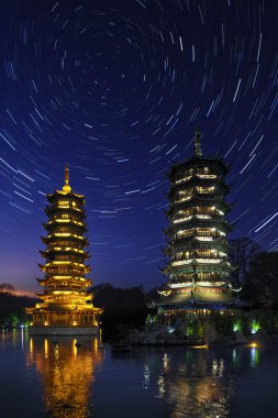 Star Trails - Guilin - China clipart