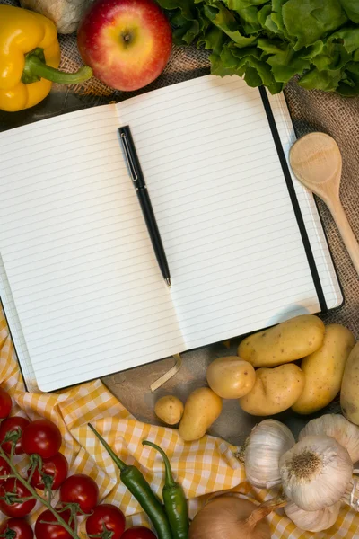 Libro de recetas - Espacio para el texto — Foto de Stock