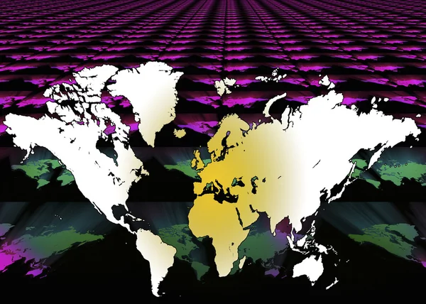 Karta över världen - Digital bakgrund — Stockfoto
