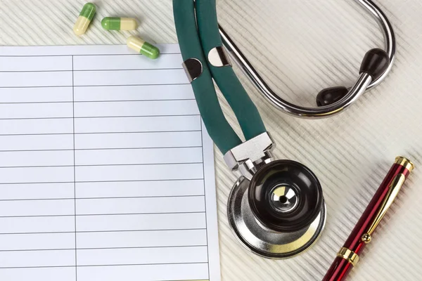 Stetoskop Dokter Ruang untuk Teks — Stok Foto