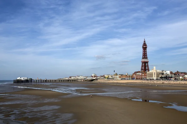 Blackpool Tower ve North Pier - Blackpool - İngiltere — Stok fotoğraf