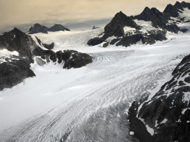 Mendenhall Buzulu Alaska Juneau Icefields içinde. ABD