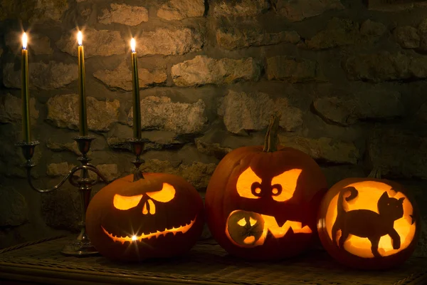 Halloween Pumpkins - Jack O'Lanterns — Stock Photo, Image