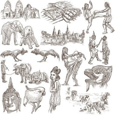 Tayland. Hayat resimleri. Freehands.
